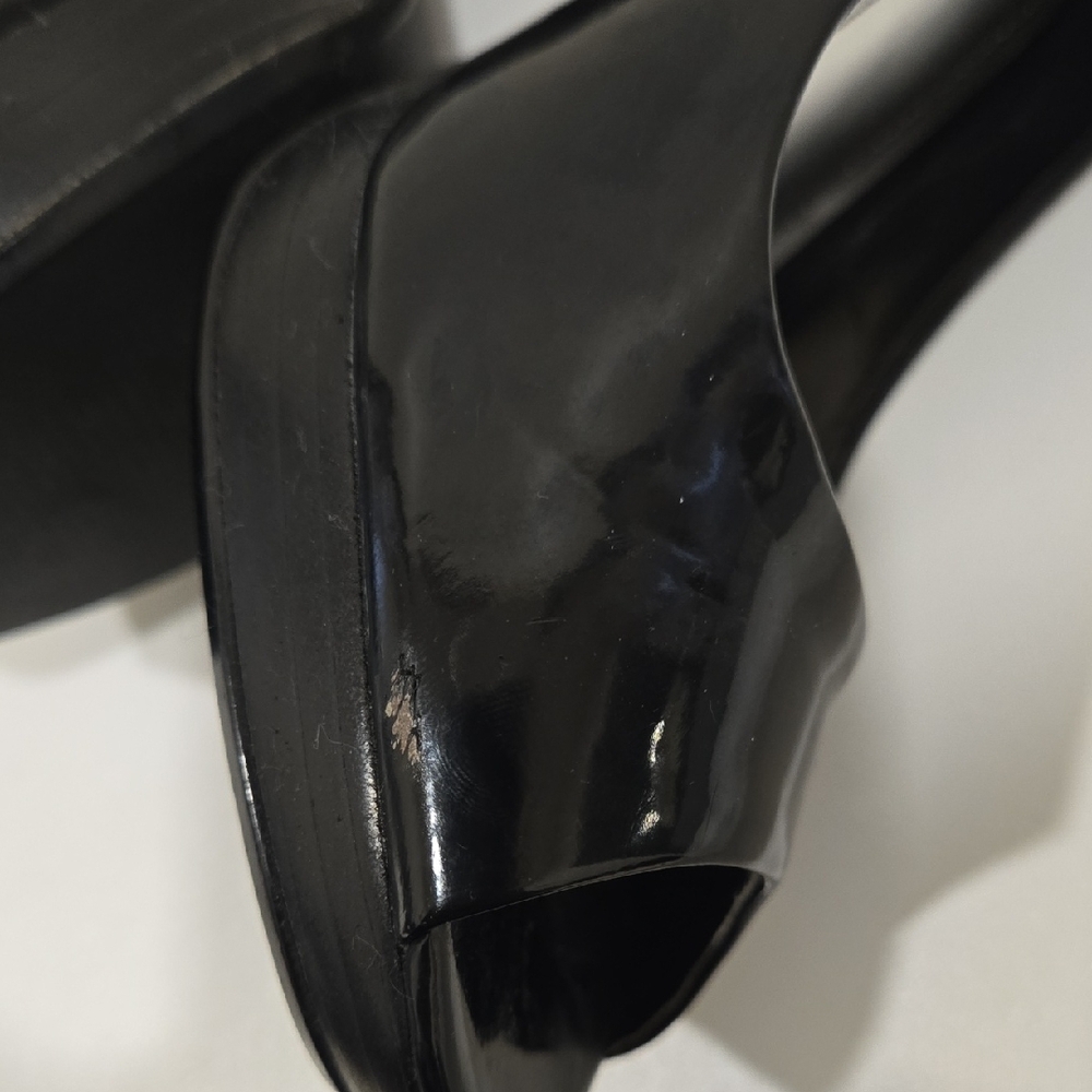 Style & Co. Glossy Black Peep Toe Heels - Picture 7 of 11